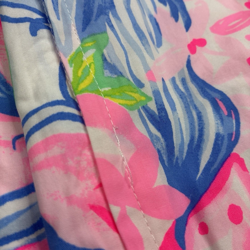 Lilly Pulitzer Steffi Stretch Dress Women's 12 Pink Floral Tropical Shift - Picture 13 of 14